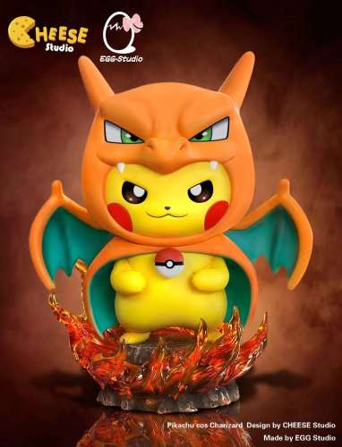 【Pre order】CHEESE&EGG Studio Pokemon Charizard turns into Pikachu resin statue