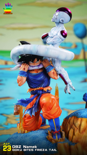 【In Stock】JacksDo Dragon Ball Z Namek ACT.23 Goku bites Frieza Tail Resin Statue