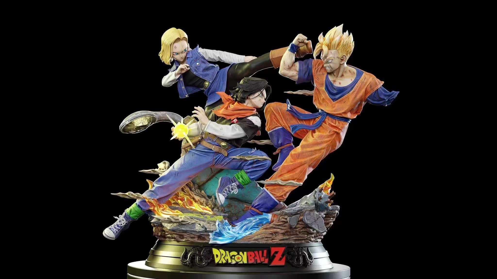 Eamily Figurine Dragon Ball, Goku et Gohan 17 cm 17 cm Dragon Ball Super Z  Toys Figurines DBZ Jouet à collectionner pour les fans de Dragon Ball