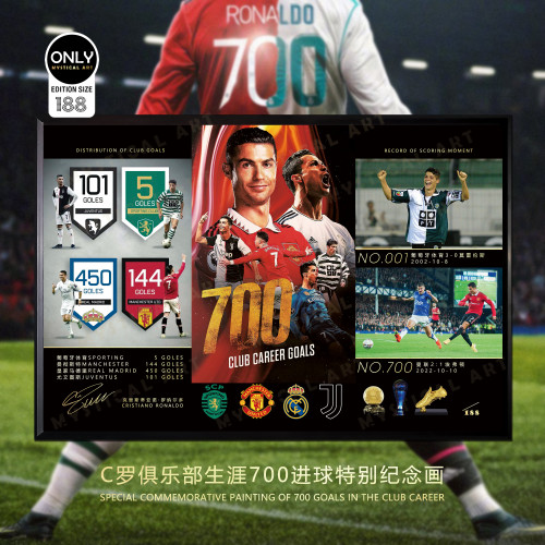 【Pre order】Signature decorative painting commemorating the 700th goal of CR7 club career
