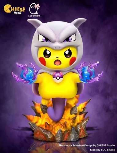 【Pre order】CHEESE&EGG Studio Pokemon Mewtwo Turns into Pikachu Resin statue