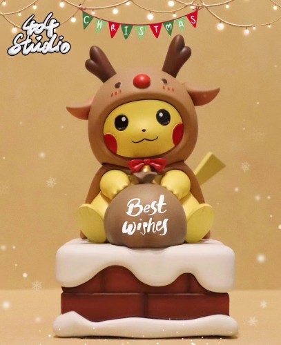 【Pre order】404 Studio Pokemon Pikachu dressed as Elk Resin Statue