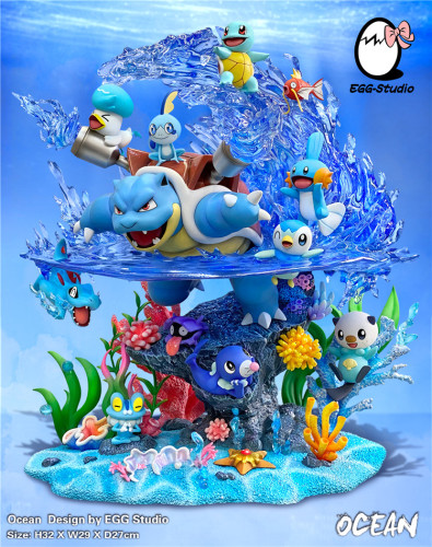 【In Stock】EGG-Studio Pokemon Ocean Family Blastoise Resin Statue