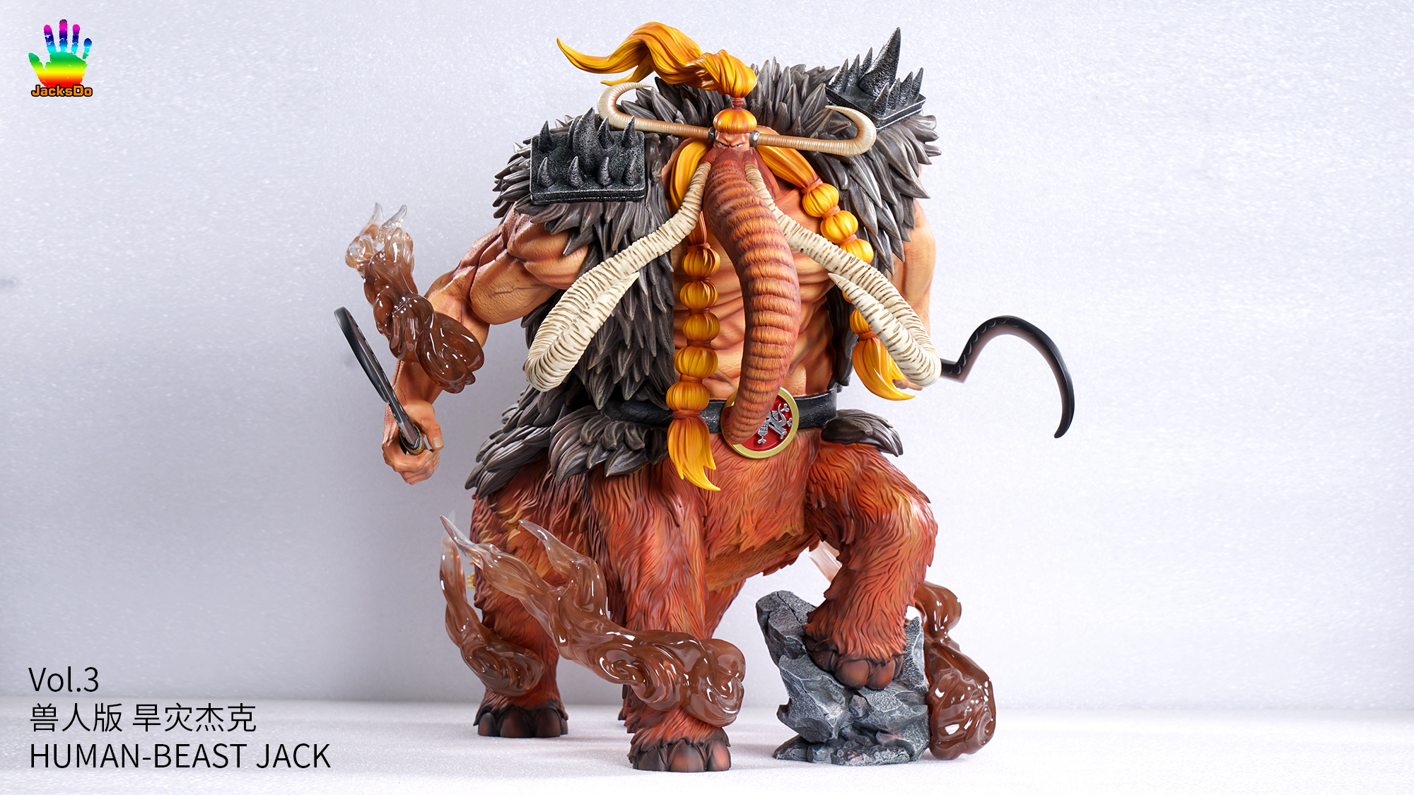 In Stock】JacksDo One Piece POP HUMAN Beast Jack Resin Statue
