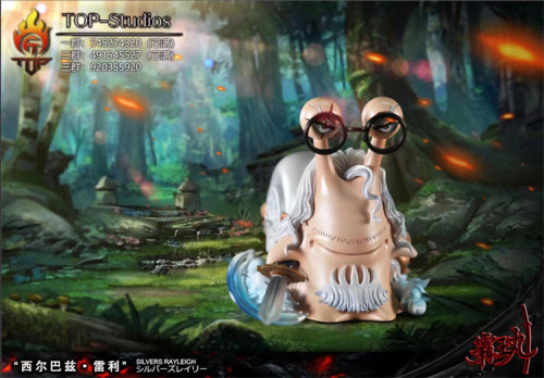 【Pre order】TOP Studio ONE PIECE Urouge&Killer&Silvers Rayleigh Den Den Mushi Resin statue