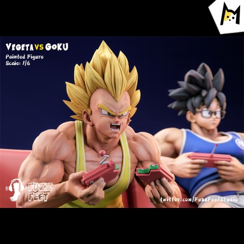 【In Stock】FuzzFeet Studio Dragon Ball computer game Son Goku Vs Vegeta 1/6 Resin Statue