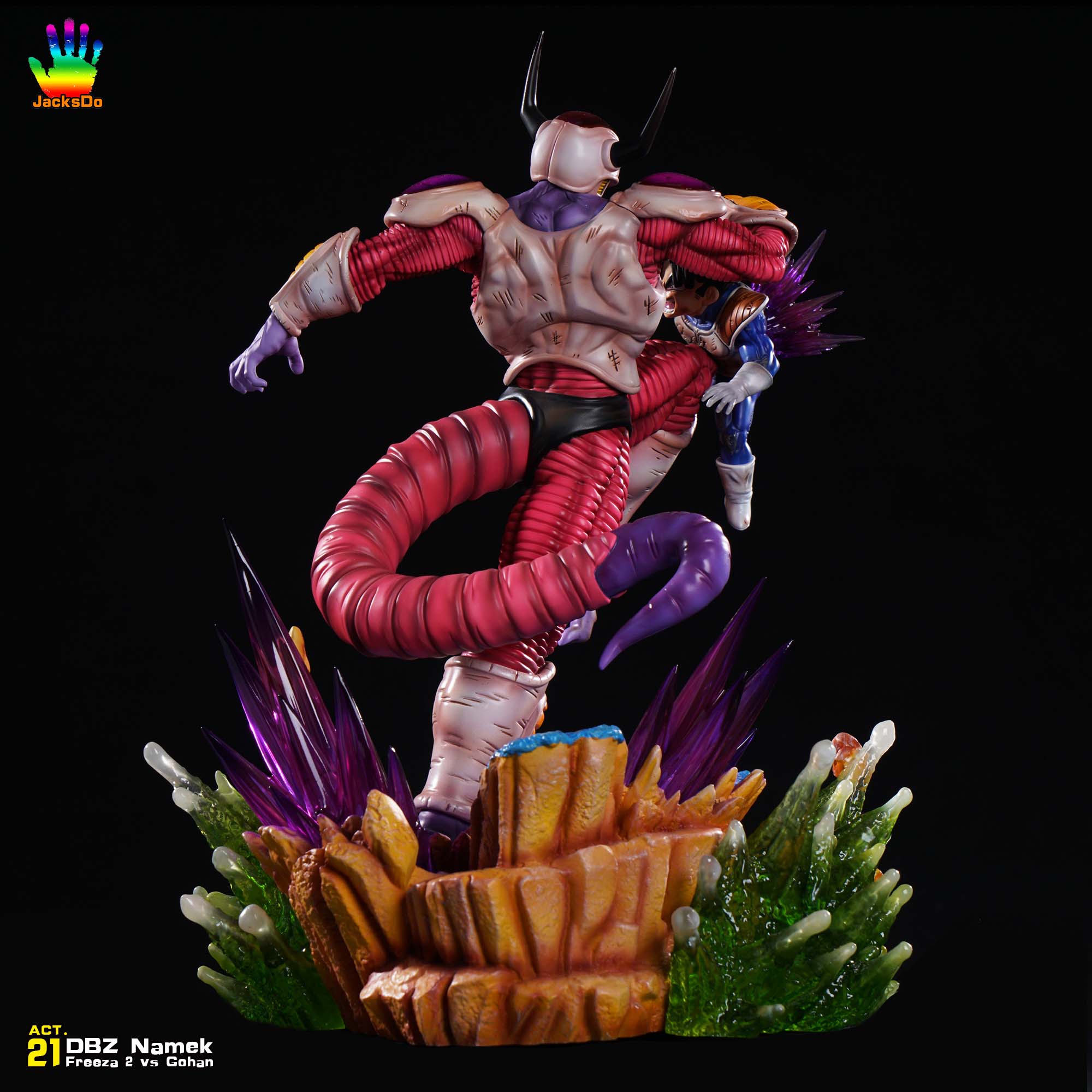 In Stock】JacksDo ACT.21 Freeza 2 vs Gohan DBZ Namek battle