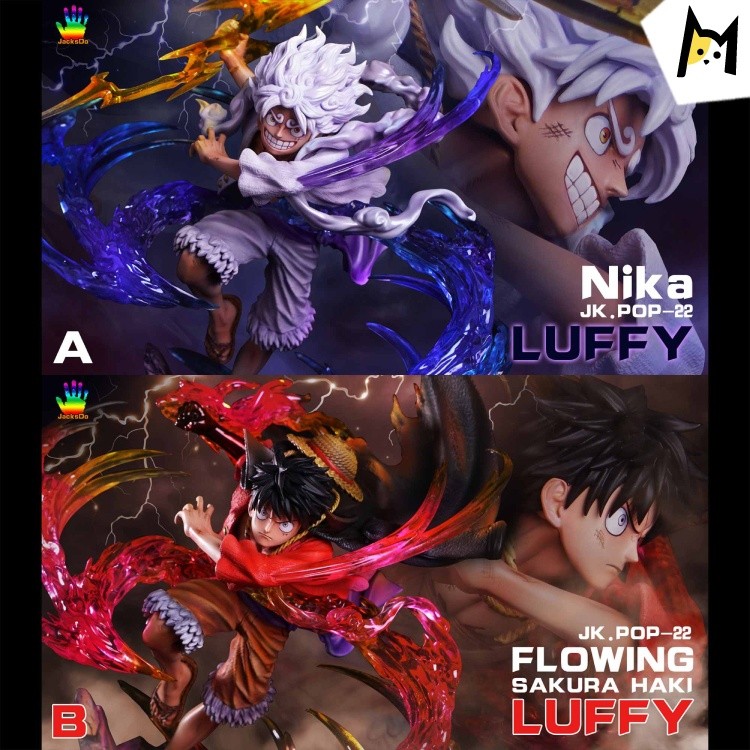 【In Stock】JacksDo Studio One Piece  Luffy Nika & Flowing sakura haki Resin Statue