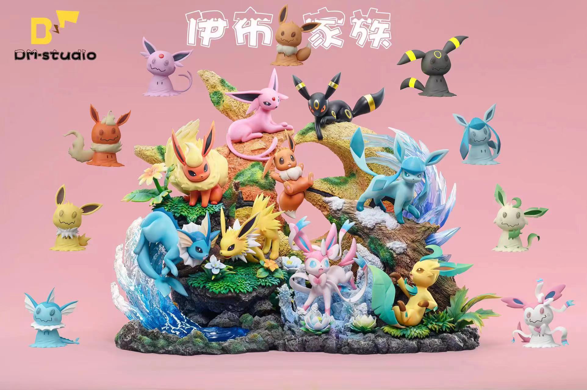 Eevee Family フィギュア EEVEE FAMILY Figure Painted Statue Anime PVC Model