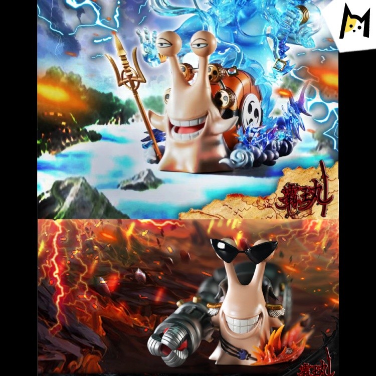 【In Stock】TOP Studio One Piece Enel&Zephyr Den Den Mushi Resin Statue