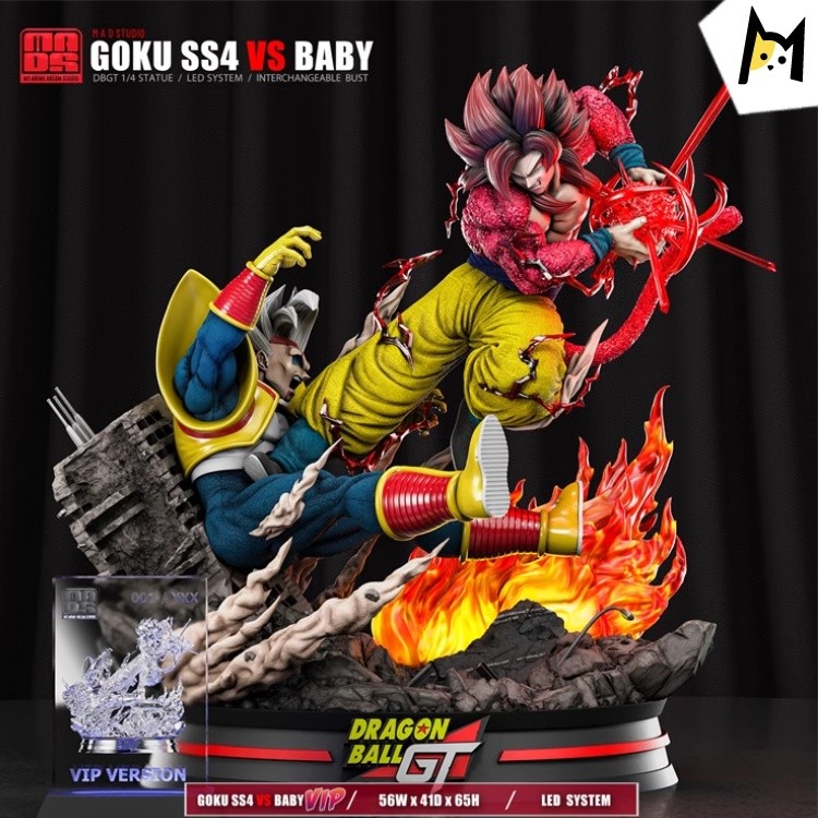 【In Stock】MAD Studio Dragon Ball Goku SS4 Vs Baby 1/4 Resin Statue