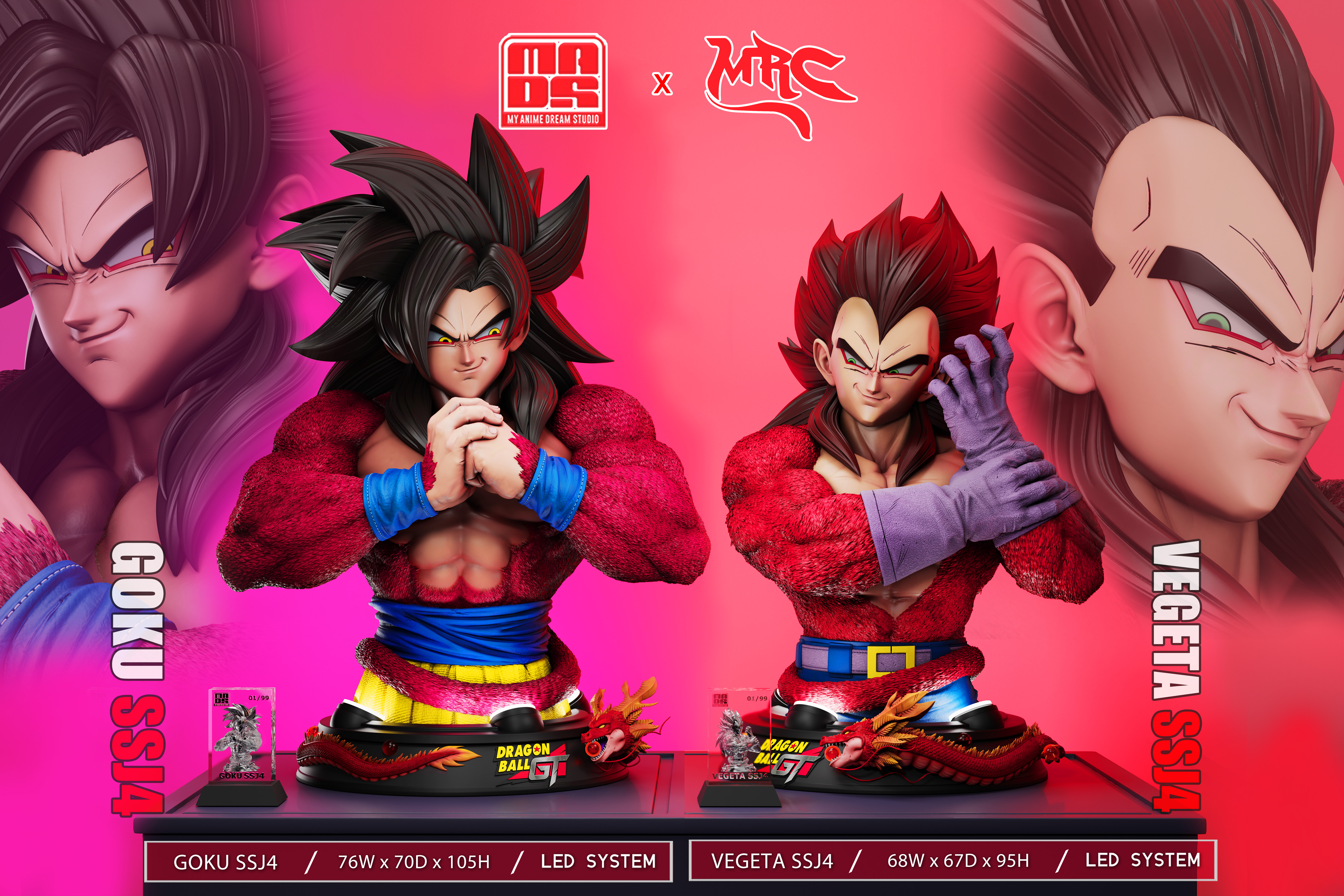 MAD Studio Dragon Ball Super Saiyan 4 Goku VS Baby Resin Statue Pre-order  VIP