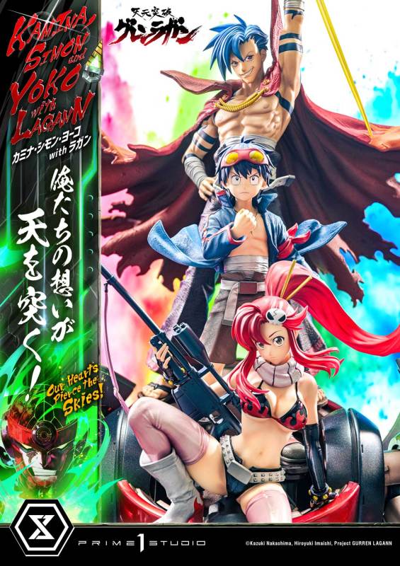 【Pre order】Prime 1 Studio 1/4 Kamina, Simon & Yoko with Lagann (Copyright)