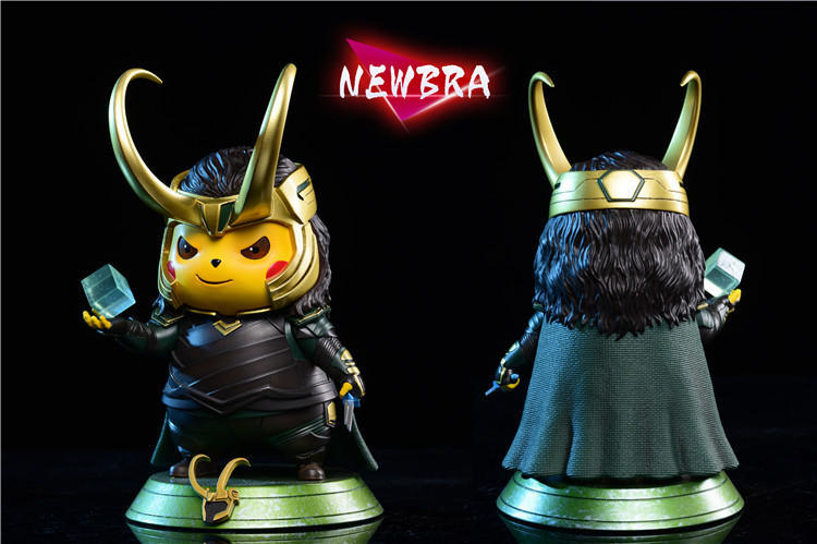 【In Stock】NEWBRA Studio Pokemon The  Avengers Loki Pikachu Resin Statue