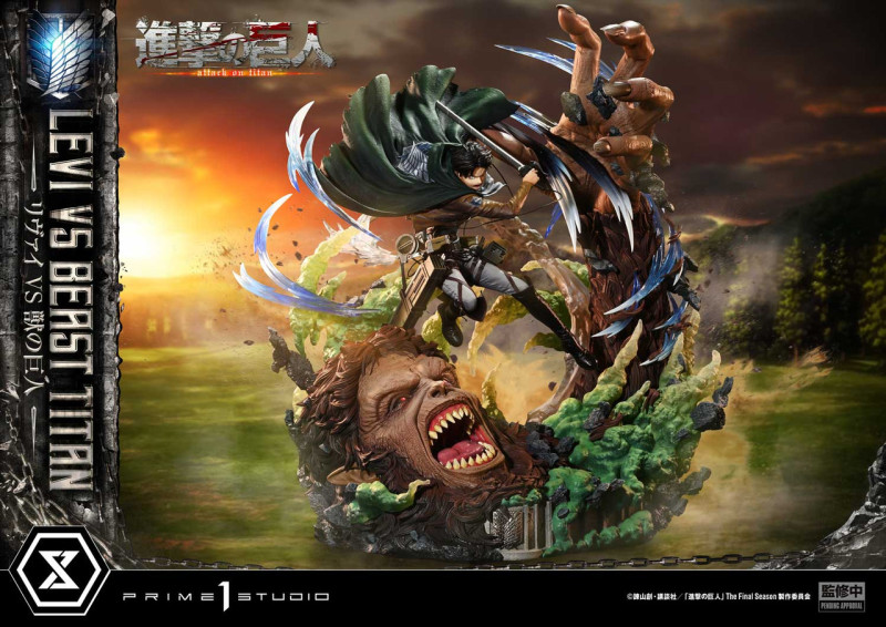 【Pre order】Prime 1 Studio 1/4 Attack On Titan Levi vs Beast titan (Copyright)
