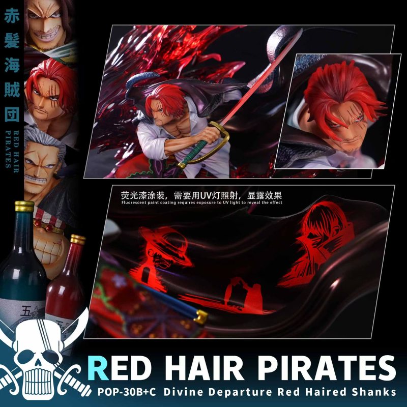 【In Stock】JacksDo Studio POP One Piece Red Hair Pirates Members 4 man