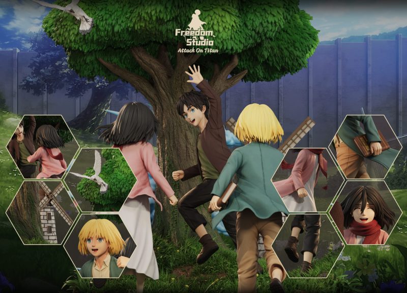 【Pre order】Freedom Studio - Attack on Titan Armin Arlert & Mikasa Ackerman & Eren Jaeger