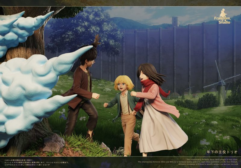 【Pre order】Freedom Studio - Attack on Titan Armin Arlert & Mikasa Ackerman & Eren Jaeger