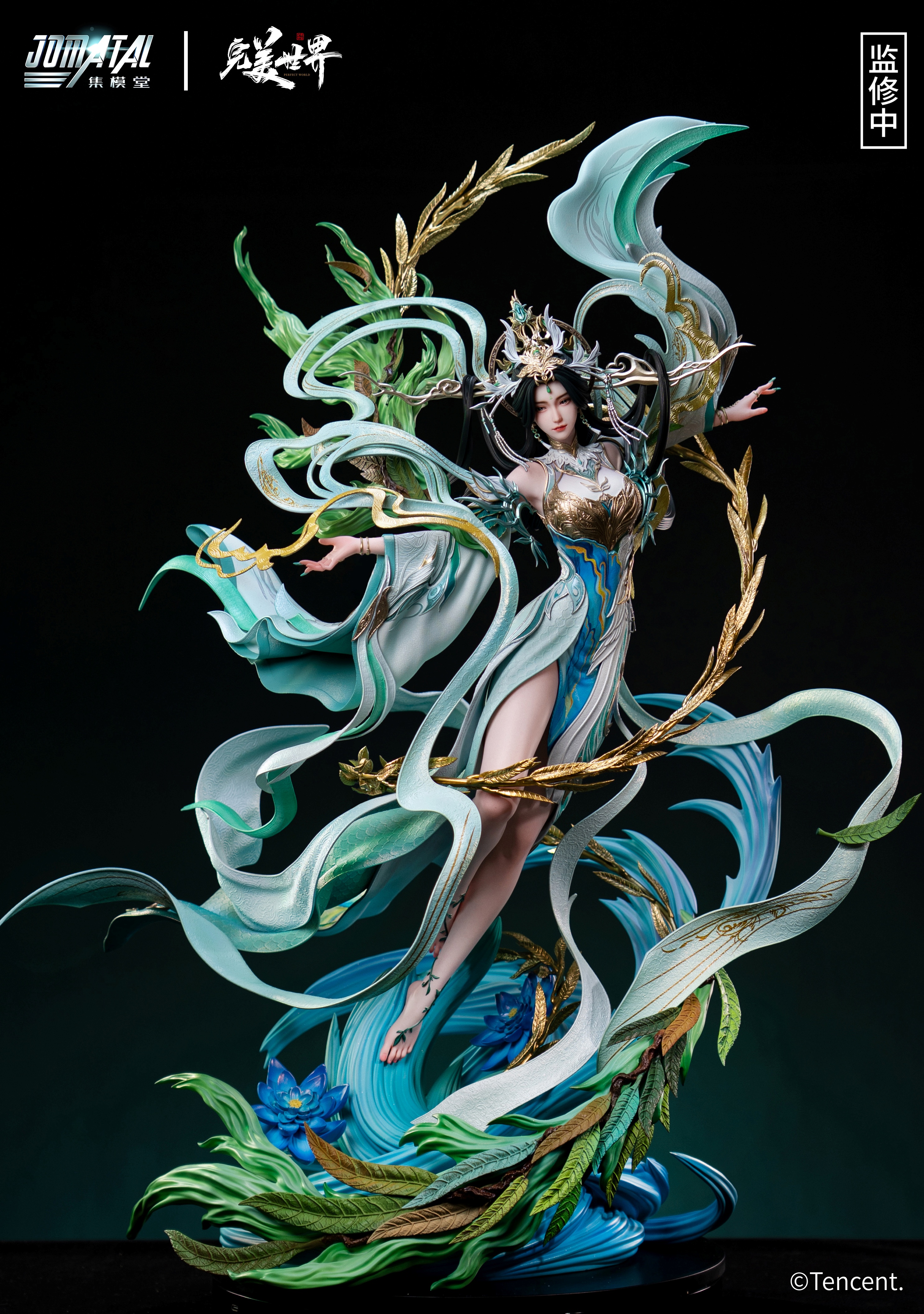 Full view of 1/4 Liu Shen Invincible Dao statue by JOMATAL, Perfect World official licensed polyresin figure