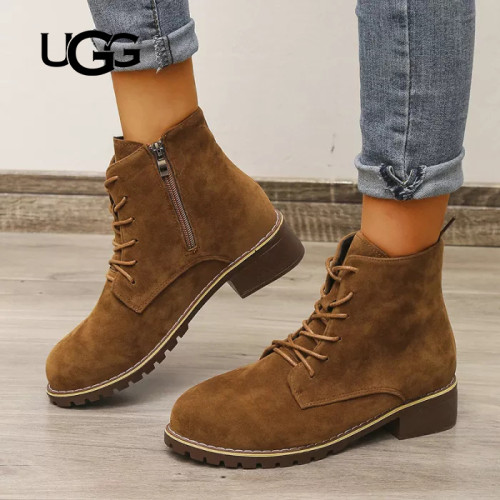 UGG Autumn and winter side zipper round toe women's boots
