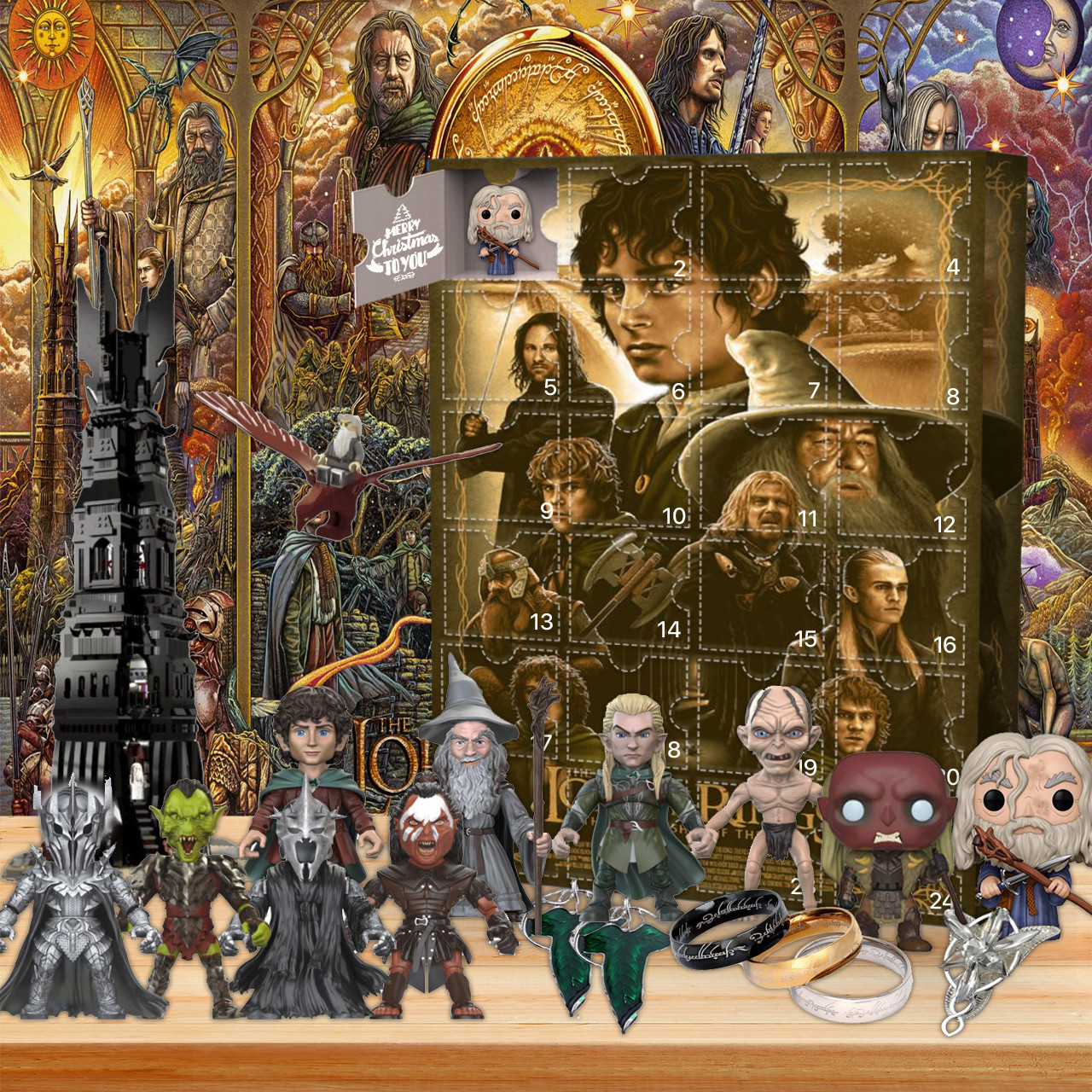 US 39.99 The Lord of the Rings Advent Calendar The One With 24