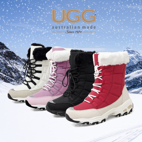 𝗨𝗚𝗚® - Lace-up Round Toe Plus Fleece Snow Boots
