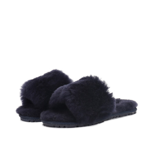 𝗨𝗚𝗚® - Children's Wool Slippers With Velvet Warm - Navy Blue
