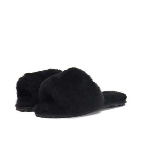 𝗨𝗚𝗚® - Children's Wool Slippers With Velvet Warm - Black