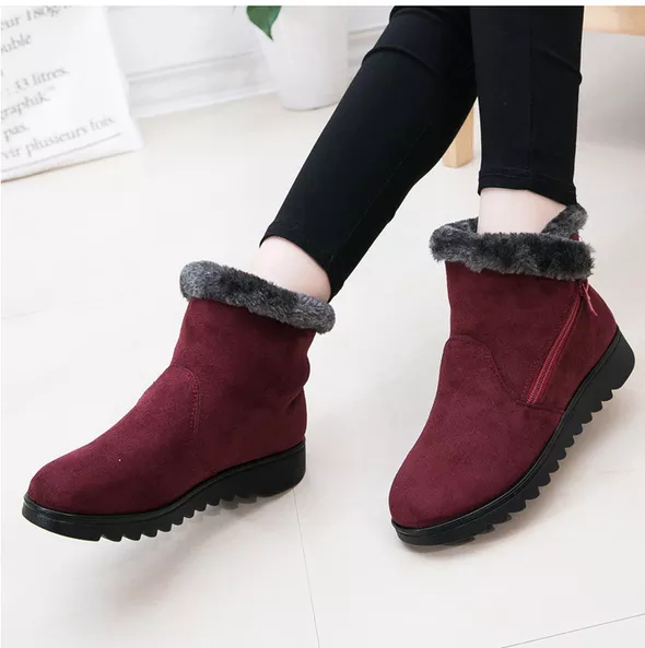 𝗨𝗚𝗚®Warm zippered plush nude boots(BUY 2 GET 10$ OFF!!!)