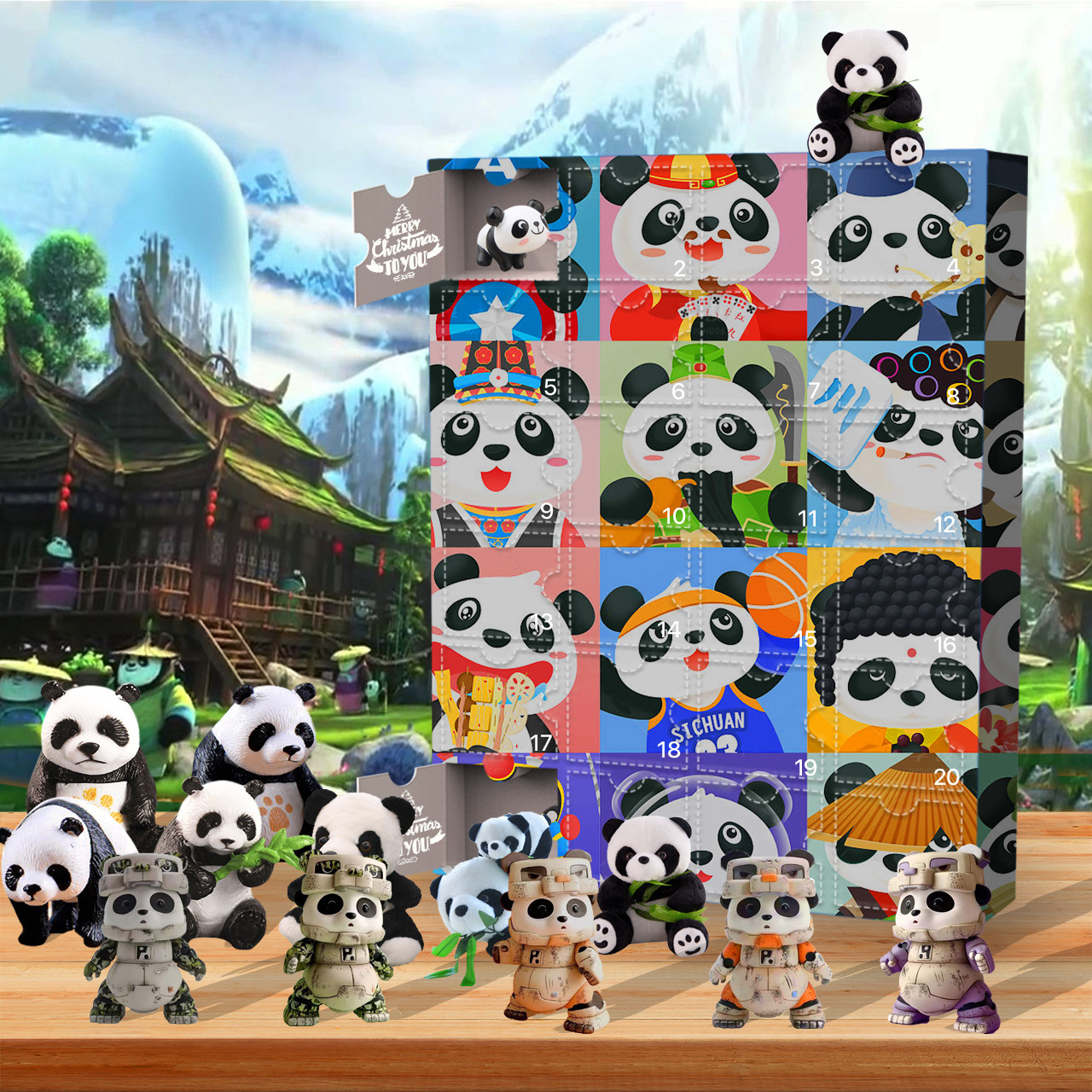  39.99 panda Advent Calendarthe calendar with 24 small doors www