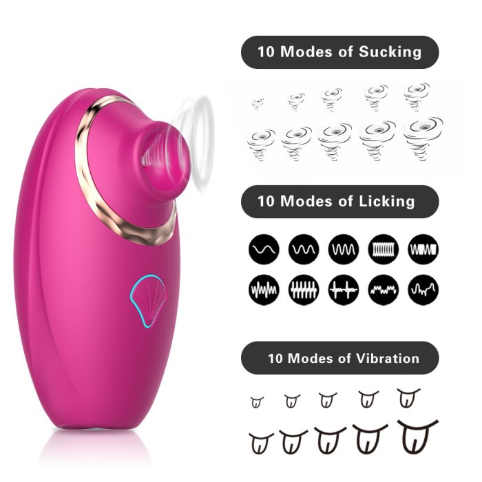 Sucking Vibrator Vagina Clitoral Stimulator Nipples Massager Tongue Oral Licking Blowjob G spot Cunnilingus Sex Toys for Women