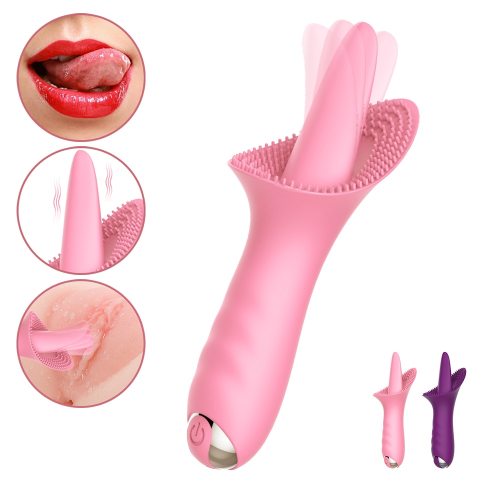 Realistic Tongue Licking Multiple Stimulaition Points Clitoris Stimulator Masturbator Nipple Licking Tongue Oral Toys for Women