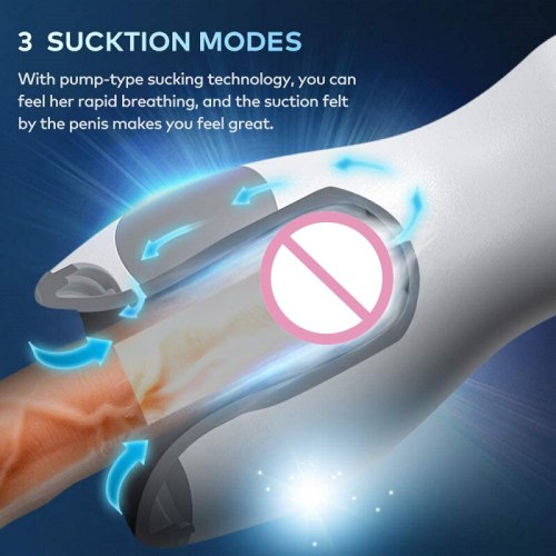 Sucking Oral Sex Male Masturbation Cup Real Body Temperature Mock Tongue Tease Particle Circulation Stimulation Sex Toys For Men