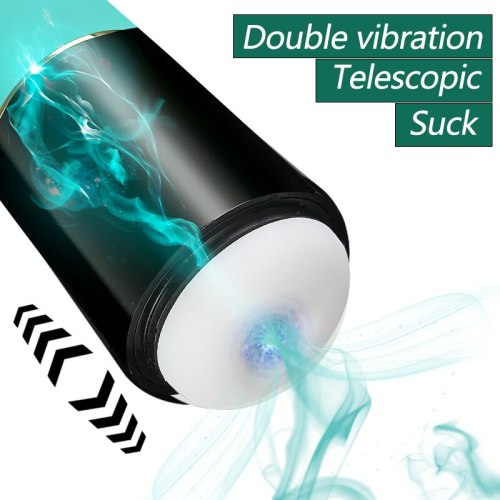 Male Masturbation Cup Vacuum Suction Automatic Suction Vibration Realistic Vagina Telescopic Voice Oral Sex Male Sex Toy Product