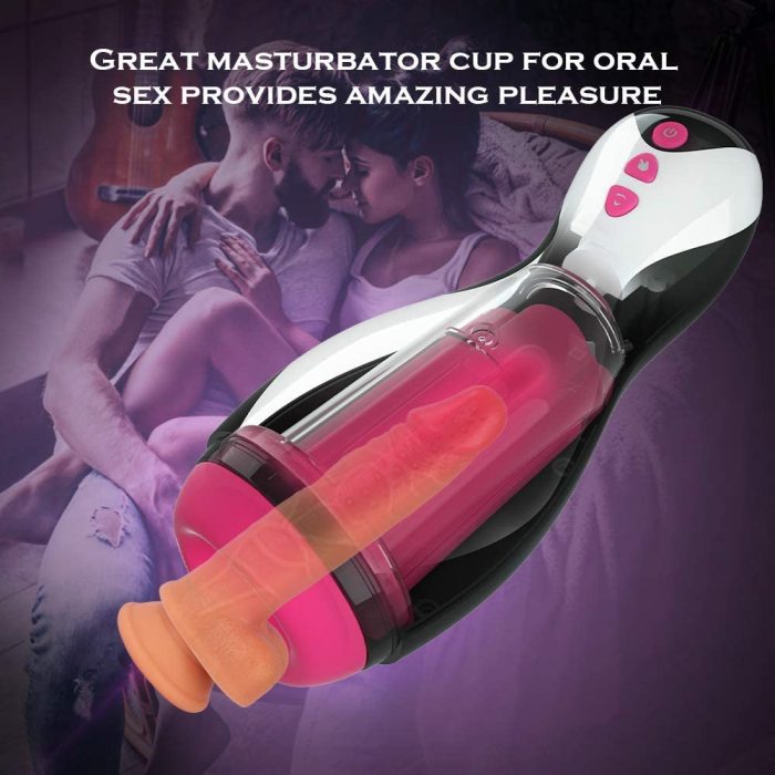 Men's sucker deep throat automatic masturbator oral sex pussy vibrator adult products male sex toy airplane cup real experience
