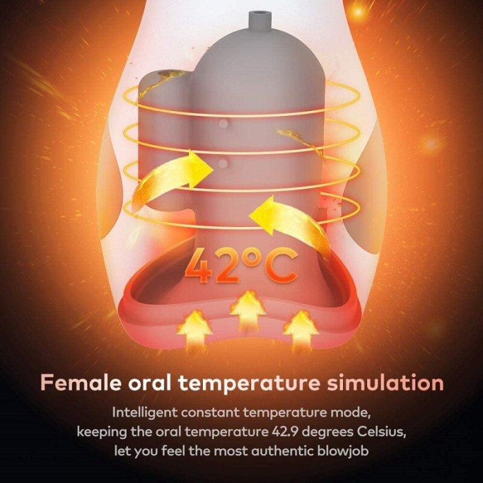 Sucking Oral Sex Male Masturbation Cup Real Body Temperature Mock Tongue Tease Particle Circulation Stimulation Sex Toys For Men