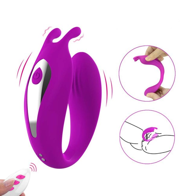 Powerful G-Spot Rabbit Vibrator Remote Couple Vibrator with Dual Motor 12 Vibrations Mode Clitoral Vagina Massager for Women