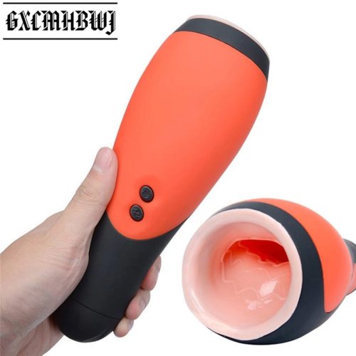 GXCMHBWJ Blowjob 30 Speed Vibration Simulated Electric Male Masturbator Cup Deep Throat Mouth Design Tight Oral Sex Toys For Men