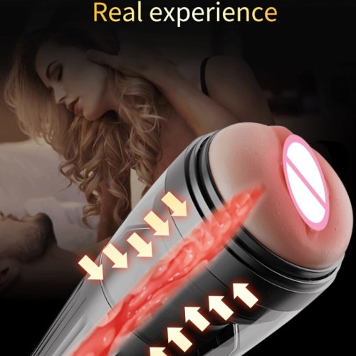 Powerful Telescopic Masturbator Automatic for Men Silicone Vagina Real Pussy Power Piston 18+ Sex Toys for Men Masturbation shop