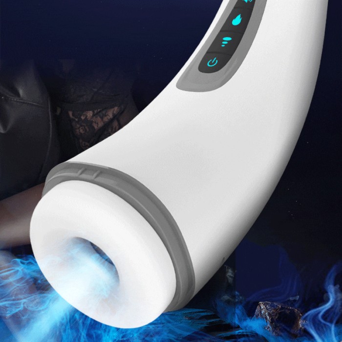 Real Automatic Sucking Male Masturbator Oral Deep Throat Blowjob Powerful Clip Suction Vibrating Heating Moaning Sex Toy For Men