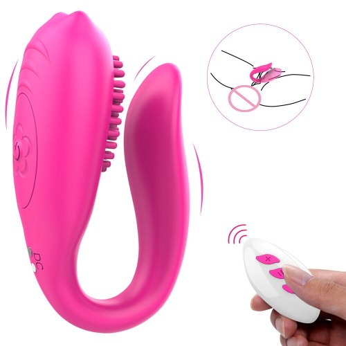 U Shape Vibrator for Couples Play Double Vibrator G Spot Clitoral Massager Dual Pleasure for Women Clitoris Vagina Stimulation