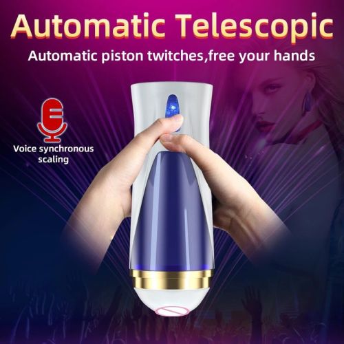 Automatic Male Masturbator Cup Space Masturbation HandsFree Stroker 3 Powerful Thrusting Mode Real Vagina Pocket Sex Toy for Men