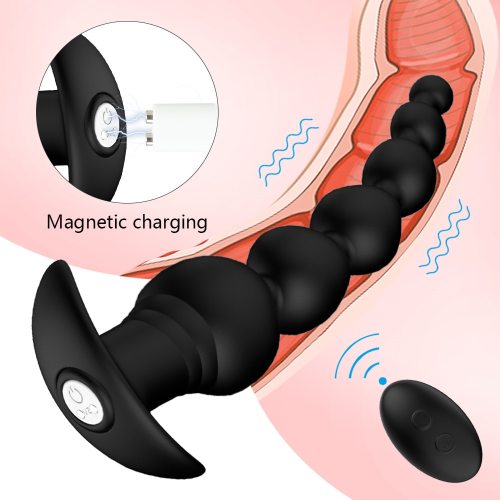 Wireless Remote Control Anal Beads Vibrator Anus Stimulator USB Charge Prostate Massage Butt Plug Sex Toy for Women Men