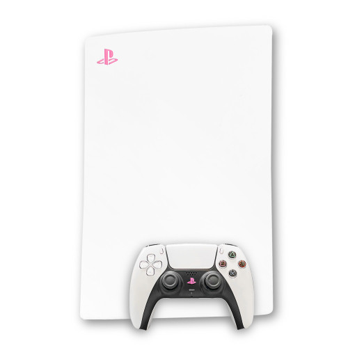 Logo Underlay Sticker for PS5 Console & PS Logo/Button Vinyl Decal for PlayStation 5 DualSense Controller (Pink)