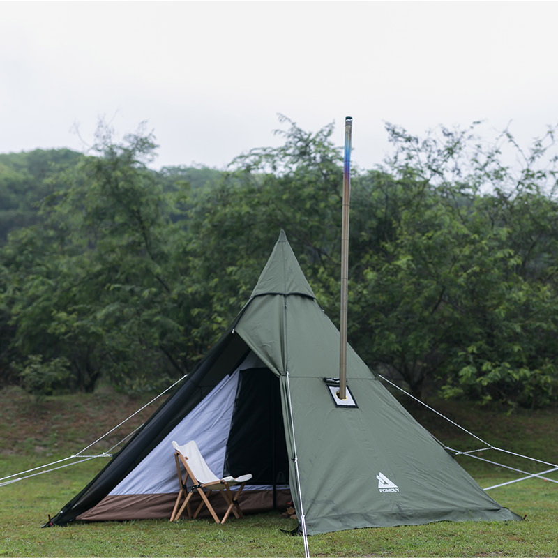 HEX Plus ワンポールテント| 2-4人用 煙突穴付き| POMOLY