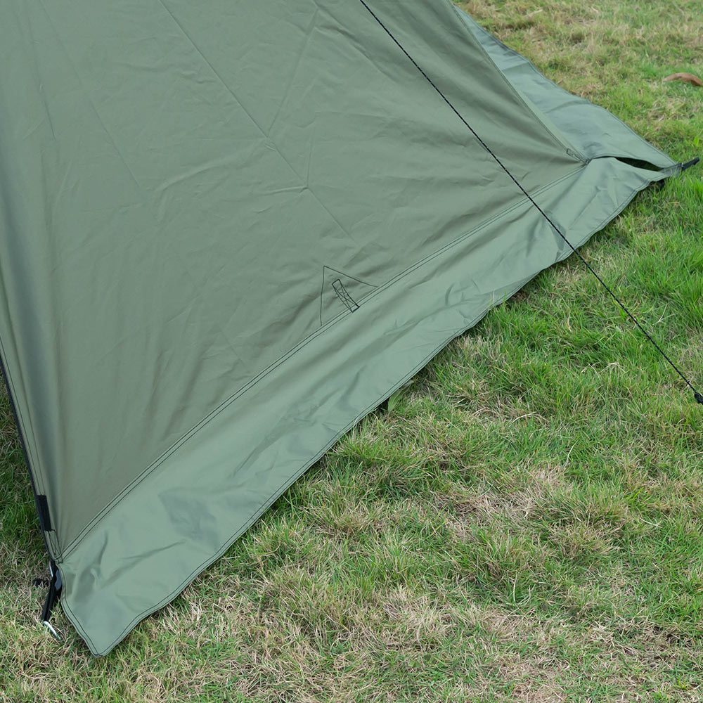 Pomoly HEX ワンポールテント 薪ストーブテント 2-3人用 (煙突 穴)