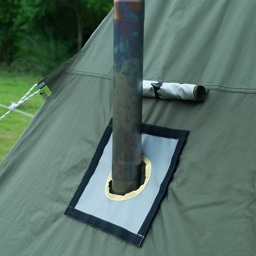 Pomoly HEX ワンポールテント 2-3人用 （煙突穴付き）キャンプ用 アウトドアテント 簡単設営 撥水 通気