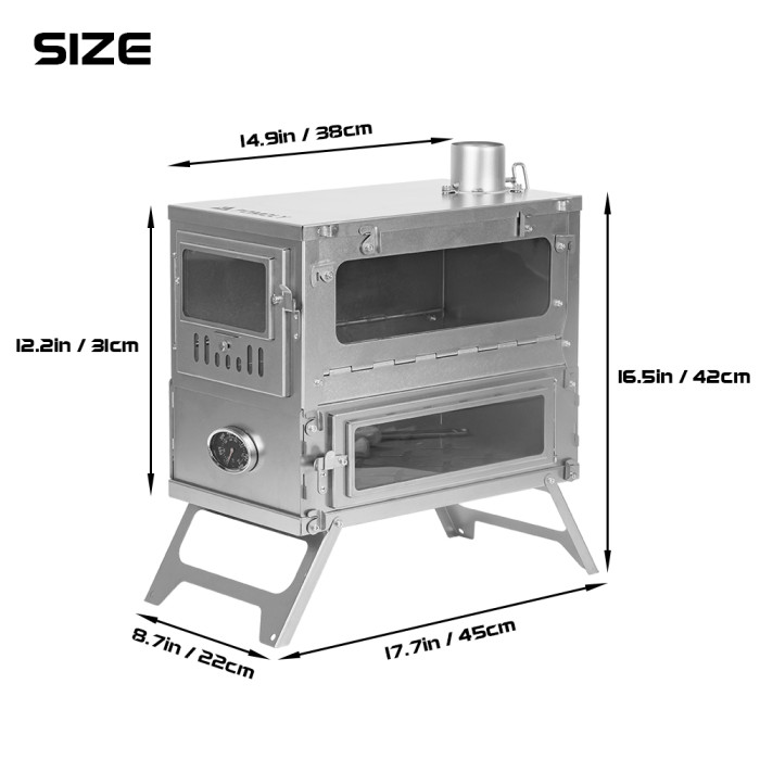 T1 TAISOCAチタン製オーブンストーブ | テントストーブオーブン