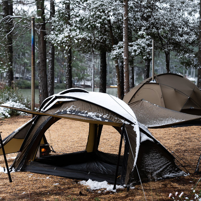 LEO 2 キャンプ用テント|煙突ガード付き自立式テント|1-2人用 POMOLY