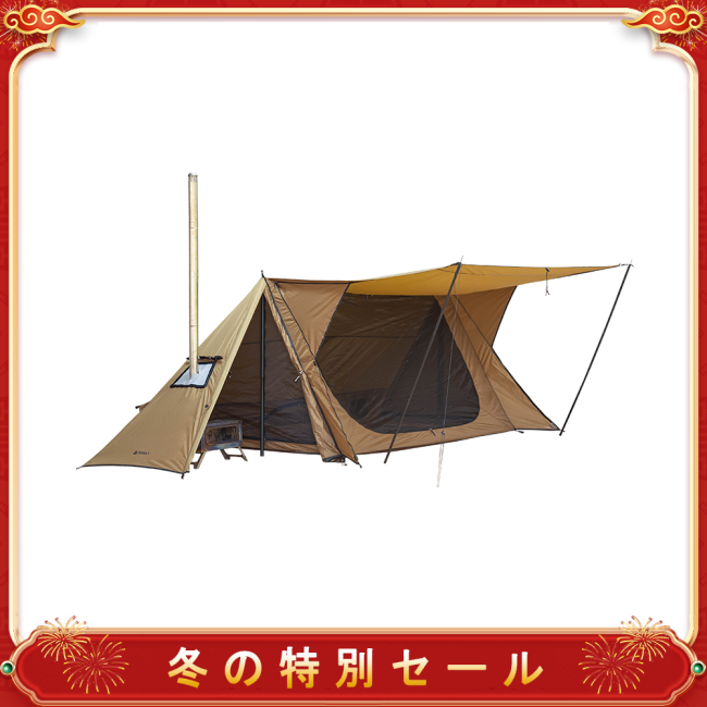 【跳ね上げ用ポール付】pomoly stovehut 70 冬キャンプ 跳ね上げ用ポール付】pomoly stovehut 70 冬キャンプ